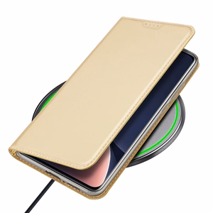 Dux Ducis Skin Pro Ümbris Xiaomi 13 Pro Flip Card Wallet kuldne Stand