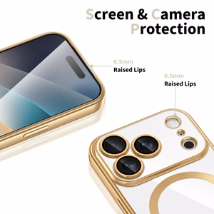 Tech-Protect MagFlex MagSafe Ümbris jaoks iPhone 17 Pro - Läbipaistev Kuldne