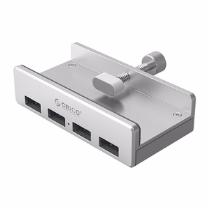 Orico MH4PU jaotur klambriga 4x USB-A 3.0 hõbedane