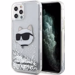 Karl Lagerfeld KLHCP12MLNHCCS iPhone 12/ 12 Pro 6.1" hõbedane/hõbedane hardcase Glitter Choupette Head