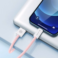 Blavec Kaabel Candy braided - USB to Lightning - 2,4A 2 metres Apple CarPlay (CCA-UL24P20) roosa