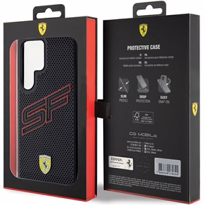 Ferrari Big SF Perforated ümbris jaoks Samsung Galaxy S24 Ultra - must