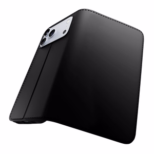 Puro Wallet Stand Ümbris jaoks iPhone 17 Pro Max Made of Eco-Leather, with a Flap, Wallet, and Stand Function - Must