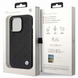 Ümbris BMW BMHCP14L22RQDK iPhone 14 Pro 6.1" must/must Leather Quilted
