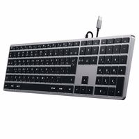 Wire keyboard USB C QWERTY Satechi Slim W3 Wired ST-UCSW3M space hall