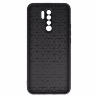 Tel Protect CARBON Ümbris jaoks Xiaomi Redmi 9 Must with punane stripe