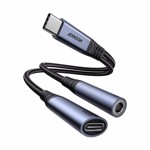 Joyroom SY-C02 2in1 DAC adapter USB-C to USB-C / 3.5 mm mini jack - must