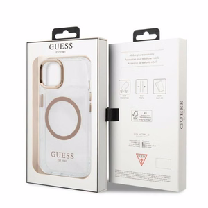 Guess GUHMP13MHTRMD iPhone 13 6.1" золотой/золотой жёсткий чехол Metal Outline MagSafe