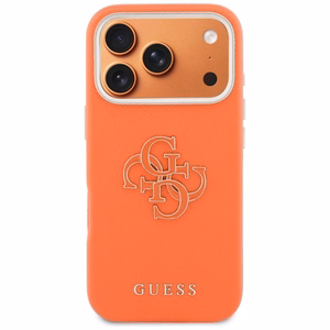Guess FW vaigu logo ümbris iPhone 17 Pro jaoks - oranž