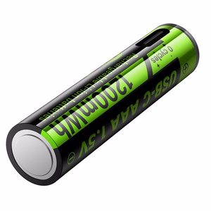 Laetav aku R3 (AAA) 320 mAh USB C-ga + kaabel USB A kuni 2 x USB C 2 tk Hoco JA4 must