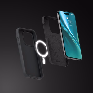 Etteri Силиконовый Mag чехол для iPhone 15 Pro Max 6,7" чёрный