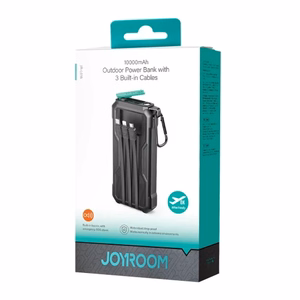 Akupank Joyroom JR-L016 must 10000mAh (PD / QC3.0) + integreeritud 3in1 kaabel