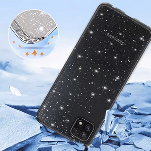 Crystal Glitter Ümbris jaoks Samsung Galaxy A22 5G Hõbedane
