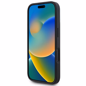 DKNY Plain Hõbedane Logo MagSafe iPhone 16 Ümbris - Must