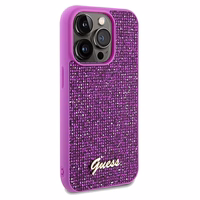 Guess Disco Metal Script ümbris jaoks iPhone 14 Pro Max - fuchsia