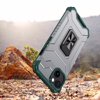 Crystal Ring Case Kickstand Tough Rugged Cover iPhone 13 roheline