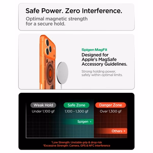 Spigen Ultra Hybrid MagSafe ümbris iPhone 18 Pro / 17 Pro jaoks, oranž