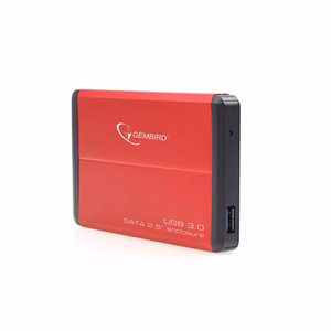 Gembird EE2-U3S-2-R 2.5" HDD korpus punane