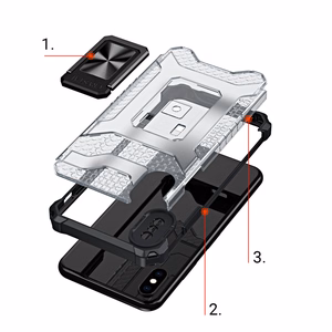 Crystal Ring Case Kickstand Tough Rugged Cover iPhone XS Max punane