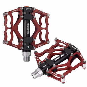 Rockbros JT201012LR 2010-12L alumiiniumist jalgratta platvormpedaalid – punased