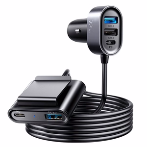 Joyroom car Laadija 2xPD + 2xQC3.0 72W 1.5m must (JR-CL05)