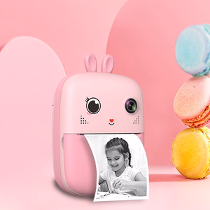 Mini termoprinter lastele kaamera ja videokaameraga - roosa