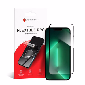 Hybrid glass to iPhone 13 / 13 PRO / 14 / 16e (SE 4 2025) Forcell Flexible 5D must