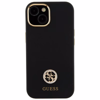 Guess Silicone Logo Strass 4G Ümbris jaoks iPhone 15 - must