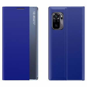 Sleep Case raamaturiiuli tüüpi ümbris nutika aknaga Xiaomi Redmi K40 Pro+ / K40 Pro / K40 / Poco F3 sinine