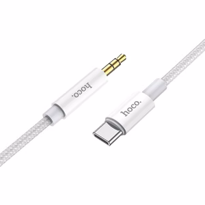 Kaabel AUX Jack 3,5 mm USB C Hoco 1 m UPA19 hõbedane