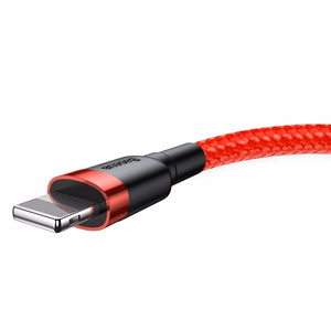 Baseus Cafule USB Lightning cable 2.4A 1m (must + punane)