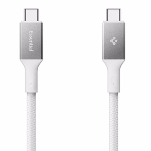 Spigen Essential EB10015CC USB-C / USB-C 100W 150cm kaabel - valge