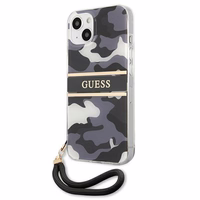 Guess GUHCP13MKCABBK iPhone 13 6.1" must/must kõvakaaneline Camo rihmaga kollektsioon