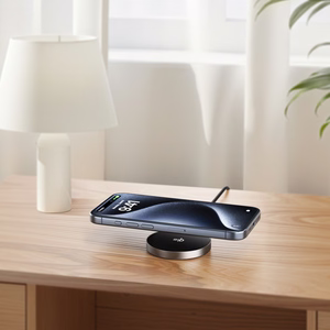 Acefast E24 Qi2 15W magnetiline induktiivlaadija 1.2m USB-C kaabliga - must