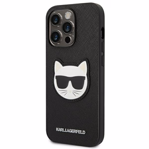 Karl Lagerfeld Saffiano Choupette Head Patch Case iPhone 14 Pro Max jaoks - must