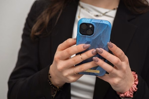 Чехол для iPhone 15 PRO MAX Forcell F-Protect Mirage совместим с MagSafe синяя птица