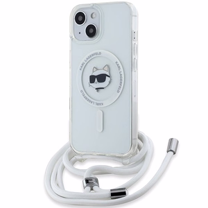 Karl Lagerfeld IML Choupette Head&Cord MagSafe ümbris jaoks iPhone 15 / 14 / 13 - läbipaistev