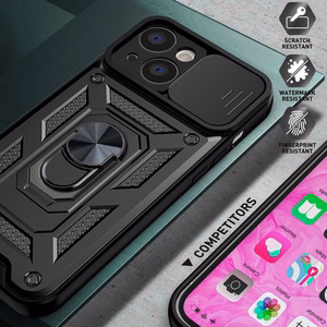 Slide Camera Armor Ümbris jaoks Realme C21 Must