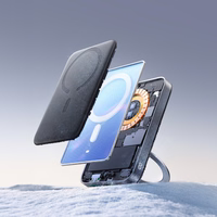 Joyroom JR-PBM12 Power Bank 10000mAh 22.5W MagSafe ühilduv, 15W traadita laadimine, koos rõngaga - must