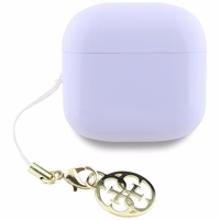 TWS Guess Glossy Effect Printed Classic Logo & Charm Headphones - Lavender