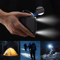 Dudao K11 10000mAh Powerbank sisseehitatud kaablitega - must