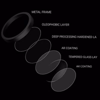 Tempered glass Tel Protect Titanium Lens 99% AR on camera jaoks Iphone 14/14 Plus/16e must (lens 2 pcs)