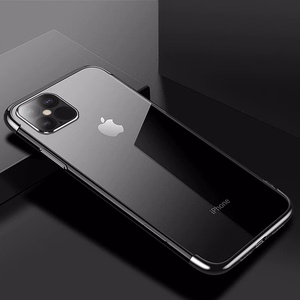 Selge värviga ümbris geel TPU galvaaniline raam Cover for Xiaomi Mi 11 must