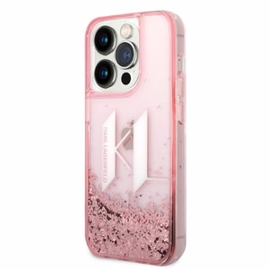 Karl Lagerfeld KLHCP14XLBKLCP iPhone 14 Pro Max 6.7 "roosa / roosa hardcase Liquid Glitter Big KL