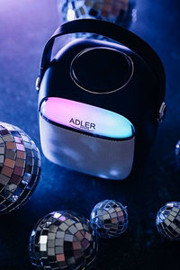 Adler AD 1199 karaoke kõlar mikrofoniga, SD/USB/AUX/Bluetooth, must