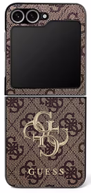 GUESS ümbris jaoks SAMSUNG Z Flip7 GUHCZF74GMGBR (PU Leather 4G Metal Logo) brown