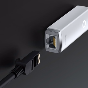 Baseus Adapter Lite seeria - USB to RJ45 - 1000 Mbps (WKQX000102) valge