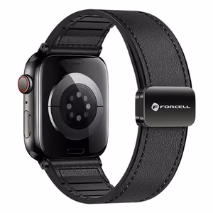 Strap for Apple Watch Forcell F-Design FA21 magnetic eco-friendly leather 42 / 44 / 45 / 49 mm black