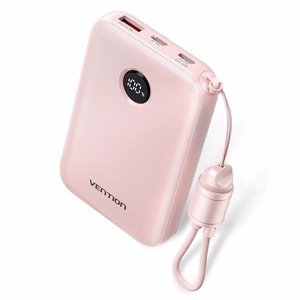 Vention FKAP0-C 10000mAh 22.5W akupank USB roosa