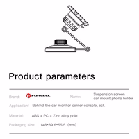 Magnetic car phone hoidja Forcell F-Grip IronSecure windshield / dashboard must